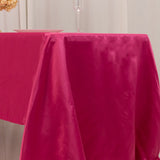 60x126inch fuchsia Seamless Lamour Satin Rectangle Tablecloth