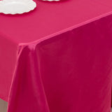 60x126inch fuchsia Seamless Lamour Satin Rectangle Tablecloth