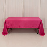 60x126inch fuchsia Seamless Lamour Satin Rectangle Tablecloth