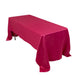 60x126inch fuchsia Seamless Lamour Satin Rectangle Tablecloth