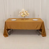 60x126inch gold Seamless Lamour Satin Rectangle Tablecloth