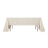 60x126inch ivory off white Seamless Lamour Satin Rectangle Tablecloth