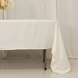 60x126inch ivory off white Seamless Lamour Satin Rectangle Tablecloth