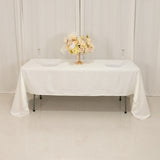 60x126inch ivory off white Seamless Lamour Satin Rectangle Tablecloth