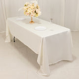 60x126inch ivory off white Seamless Lamour Satin Rectangle Tablecloth