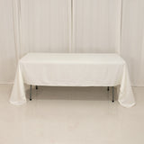 60x126inch ivory off white Seamless Lamour Satin Rectangle Tablecloth