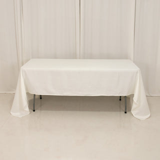 <h3 style="margin-left:0px;"><strong>Seamless Ivory Lamour Satin Rectangle Tablecloth</strong>