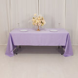 60x126inch lavender lilac Seamless Lamour Satin Rectangle Tablecloth