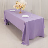 60x126inch lavender lilac Seamless Lamour Satin Rectangle Tablecloth