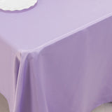 60x126inch lavender lilac Seamless Lamour Satin Rectangle Tablecloth