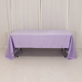 60x126inch lavender lilac Seamless Lamour Satin Rectangle Tablecloth