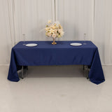 60x126inch navy blue Seamless Lamour Satin Rectangle Tablecloth