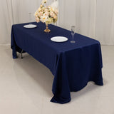 60x126inch navy blue Seamless Lamour Satin Rectangle Tablecloth