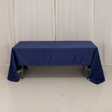 60x126inch navy blue Seamless Lamour Satin Rectangle Tablecloth