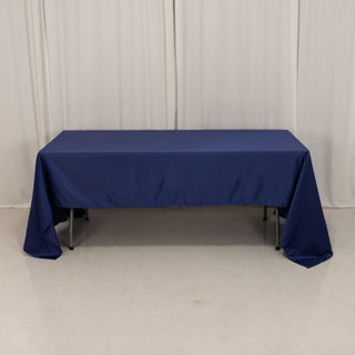 <h3 style="margin-left:0px;"><strong>Seamless Navy Blue Lamour Satin Rectangle Tablecloth</strong>