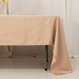 60x126inch nude natural Seamless Lamour Satin Rectangle Tablecloth