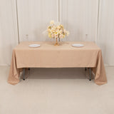 60x126inch nude natural Seamless Lamour Satin Rectangle Tablecloth