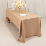 60x126inch nude natural Seamless Lamour Satin Rectangle Tablecloth