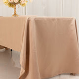 60x126inch nude natural Seamless Lamour Satin Rectangle Tablecloth