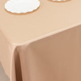 60x126inch nude natural Seamless Lamour Satin Rectangle Tablecloth