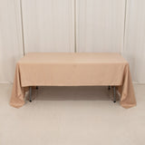 60x126inch nude natural Seamless Lamour Satin Rectangle Tablecloth