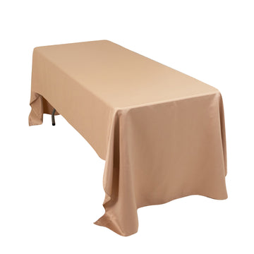 60"x126" Nude Seamless Lamour Satin Rectangle Tablecloth