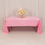 60x126inch pink Seamless Lamour Satin Rectangle Tablecloth