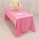 60x126inch pink Seamless Lamour Satin Rectangle Tablecloth