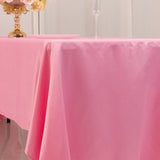 60x126inch pink Seamless Lamour Satin Rectangle Tablecloth