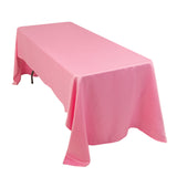 60x126inch pink Seamless Lamour Satin Rectangle Tablecloth