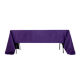 60x126inch purple Seamless Lamour Satin Rectangle Tablecloth