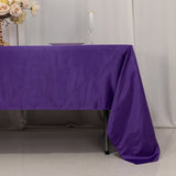 60x126inch purple Seamless Lamour Satin Rectangle Tablecloth