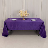 60x126inch purple Seamless Lamour Satin Rectangle Tablecloth