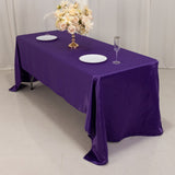 60x126inch purple Seamless Lamour Satin Rectangle Tablecloth