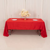 60x126inch red Seamless Lamour Satin Rectangle Tablecloth