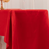 60x126inch red Seamless Lamour Satin Rectangle Tablecloth