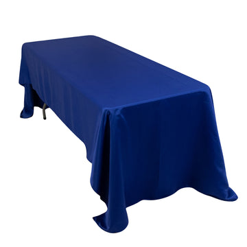 60"x126" Royal Blue Seamless Lamour Satin Rectangle Tablecloth