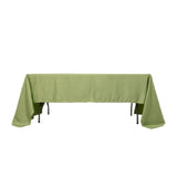 60x126inch sage green Seamless Lamour Satin Rectangle Tablecloth