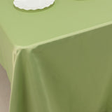 60x126inch sage green Seamless Lamour Satin Rectangle Tablecloth