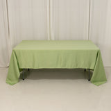 60x126inch sage green Seamless Lamour Satin Rectangle Tablecloth