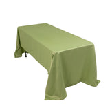 60x126inch sage green Seamless Lamour Satin Rectangle Tablecloth