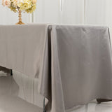 60x126inch silver Seamless Lamour Satin Rectangle Tablecloth