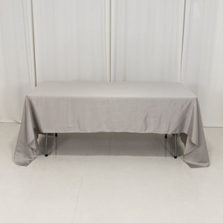 <h3 style="margin-left:0px;"><strong>Seamless Silver Lamour Satin Rectangle Tablecloth</strong>