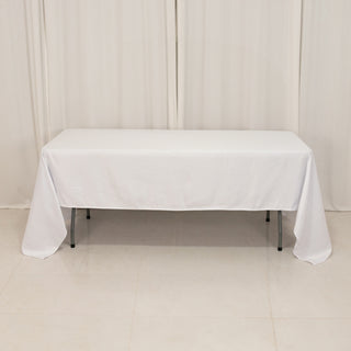 <h3 style="margin-left:0px;"><strong>Seamless White Lamour Satin Rectangle Tablecloth</strong>