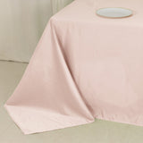 90x132inch Blush Seamless Lamour Satin Rectangle Tablecloth for 6 Foot Table