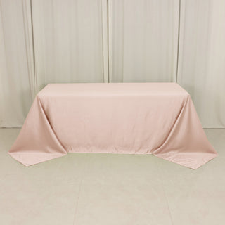 <h3 style="margin-left:0px;"><strong>Luxurious Blush Lamour Satin Rectangle Tablecloth</strong>