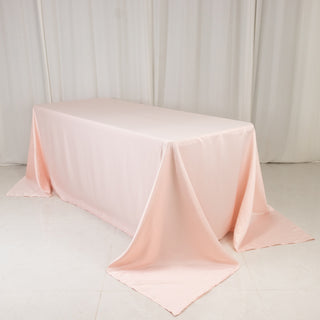 <h3 style="margin-left:0px;"><strong>Luxurious Blush Lamour Satin Rectangle Tablecloth</strong>