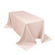 90x132inch Blush Seamless Lamour Satin Rectangle Tablecloth for 6 Foot Table