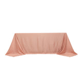 90x132inch dusty rose Seamless Lamour Satin Rectangle Tablecloth for 6 Foot Table