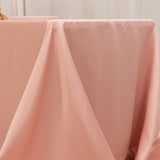 90x132inch dusty rose Seamless Lamour Satin Rectangle Tablecloth for 6 Foot Table